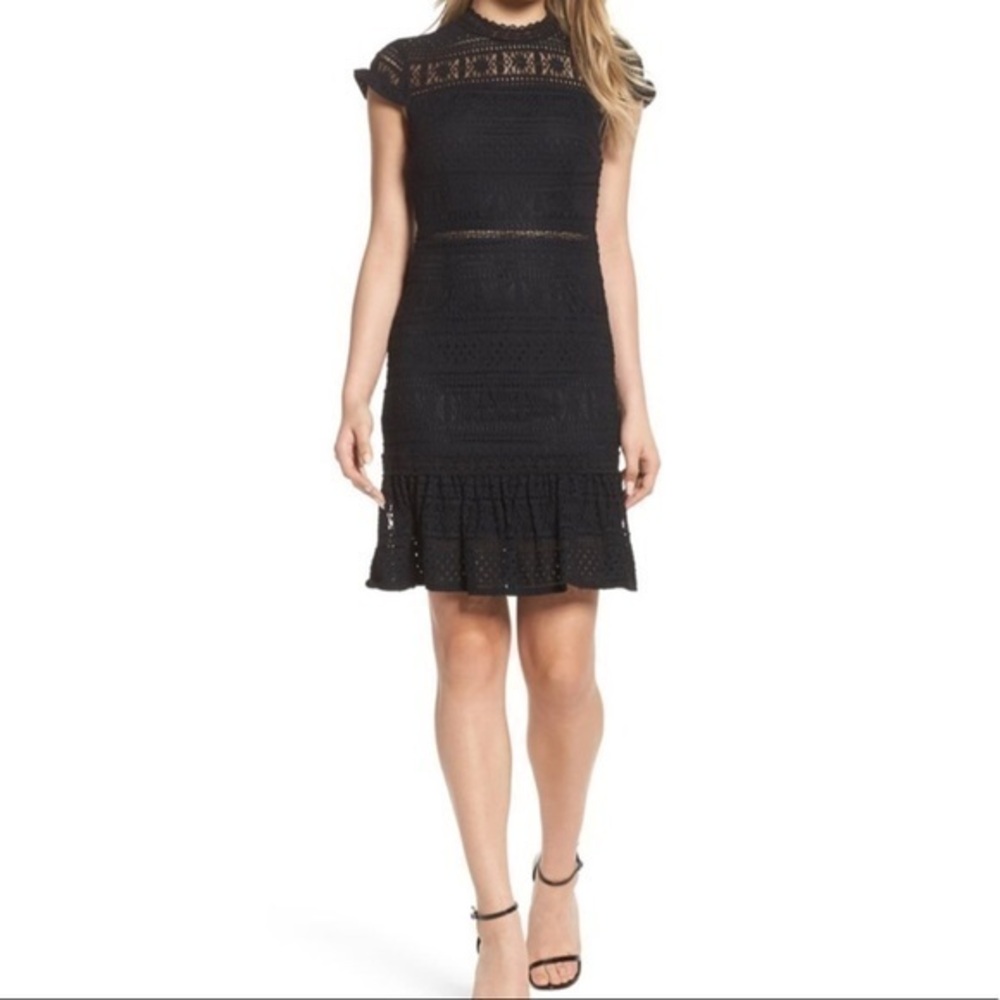 FOXIEDOX Black Size Medium Ellie Fit & Flare Dress
